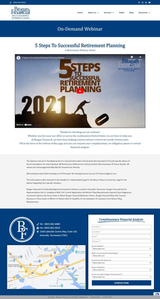 web-5 Steps to Successful Retirement Planning